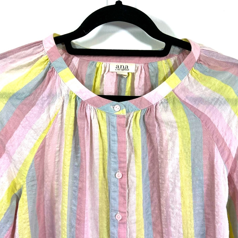 a.n.a Multicolor Striped Top SizeL